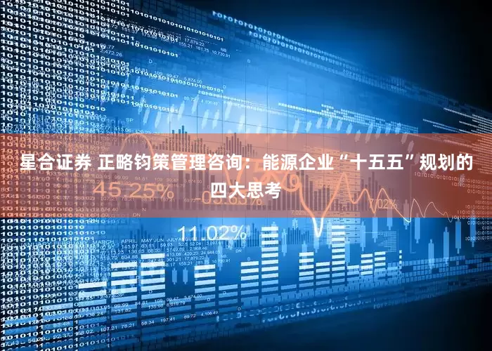 星合证券 正略钧策管理咨询：能源企业“十五五”规划的四大思考