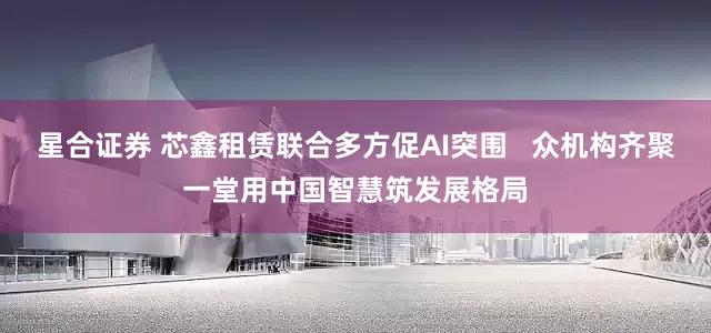 星合证券 芯鑫租赁联合多方促AI突围   众机构齐聚一堂用中国智慧筑发展格局